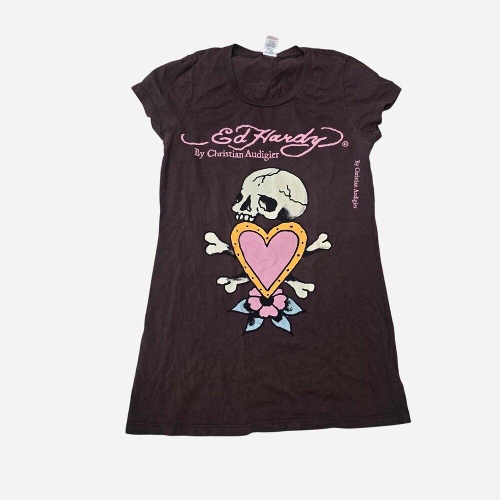 Y2K Vintage Ed Hardy by Christian Audigier graphic baby tee